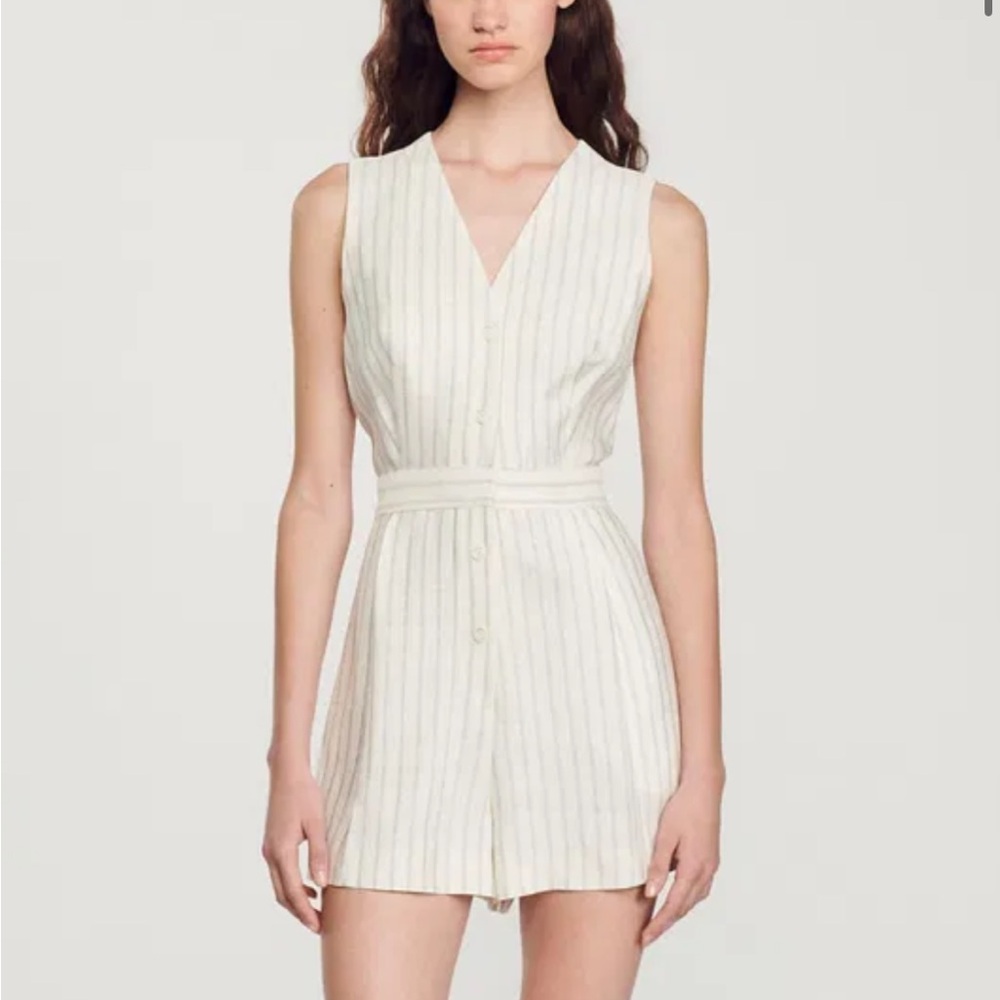 Sandro Striped Noelie Playsuit